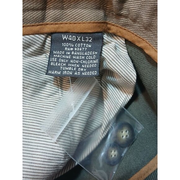 St Johns Bay Mens 40x32 Sueded Twill Pants Flat-Front Durable Heavyweight - Picture 5 of 10